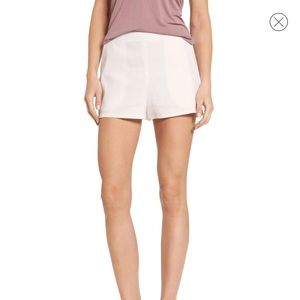 High Waist Linen Blend Shorts